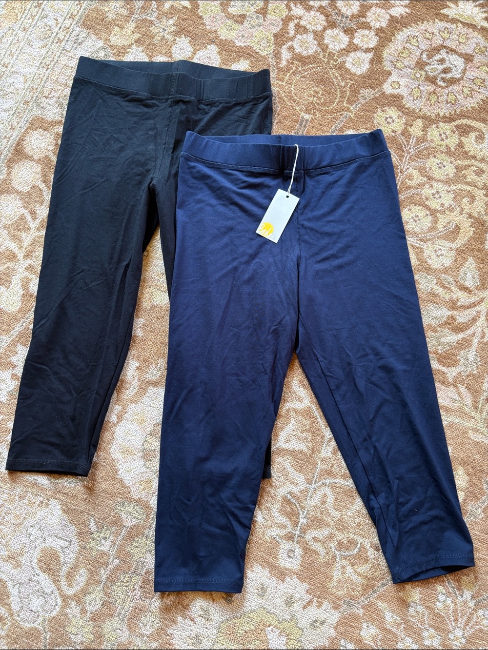 Boden Women's Navy & Black Cropped Leggings Duo